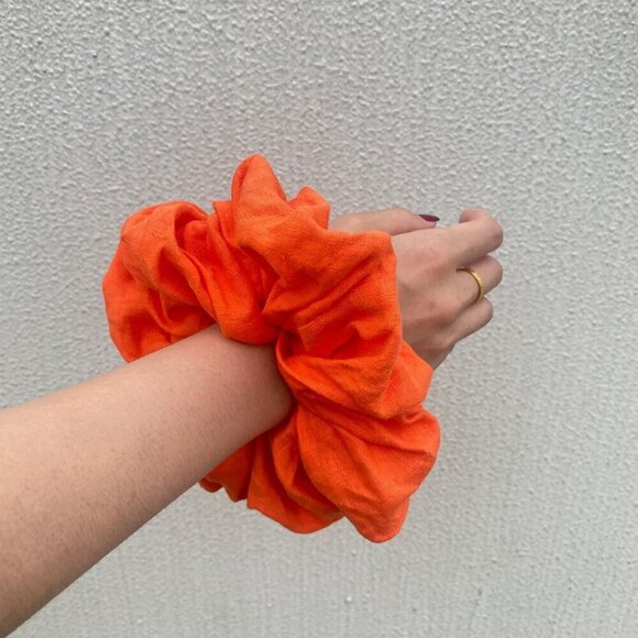 Giant Linen Scrunchies Oversized Hair Ties for Bun Ponytail Girls Women main image 4